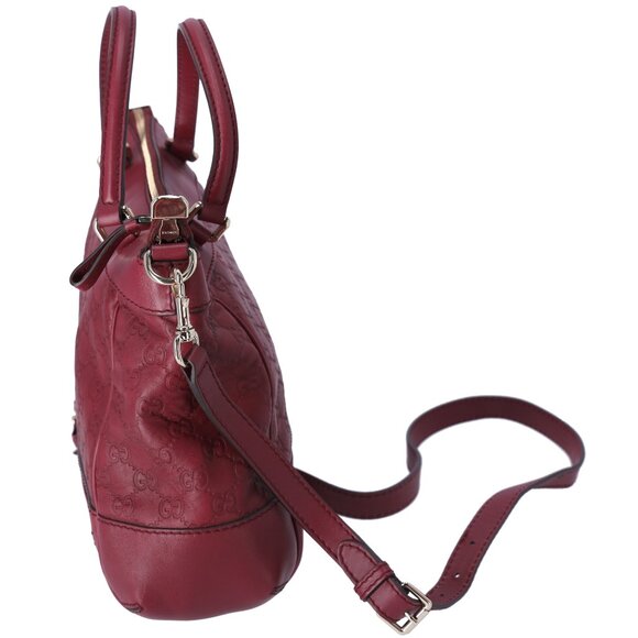 GUCCI Mayfair Guccissima GG Handbag 269894 Bordeaux Leather - Picture 2 of 8